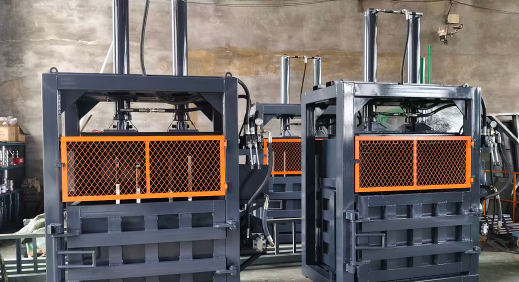 Fiber Compactor Hydraulic Waste Baler Machine With High Bale Density 500KG-650KG/M³