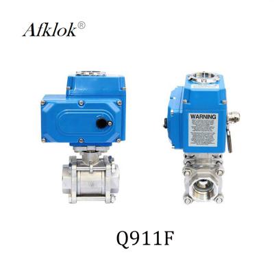 Válvula de bola elétrica de aço inoxidável do controle de fluxo da válvula de atuador DN50