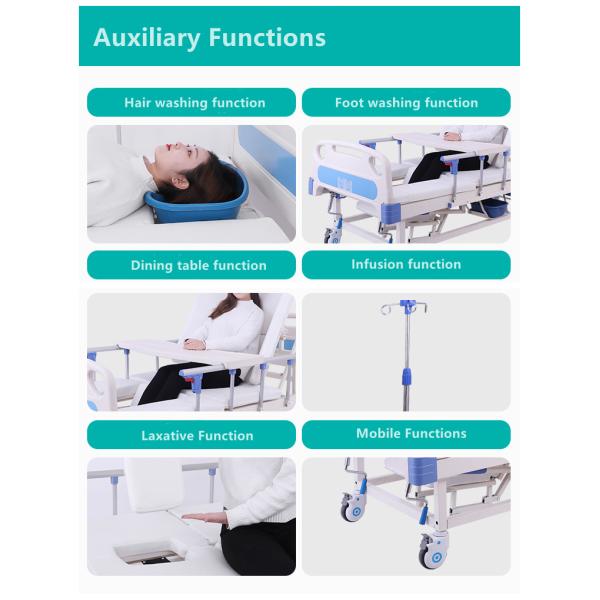 Steel Nursing Multifunctional Medical Patient Bed Turning Manual Medical Bed