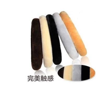 Black Fuzzy Sheep Wool Steering Wheel Cover Soft Feeling for cars