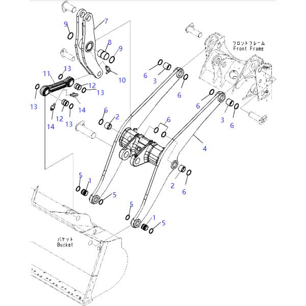 421-09-11310 424-09-11310 Dust Seal KOMATSU Wheel Loader Spare Parts For WA380-6