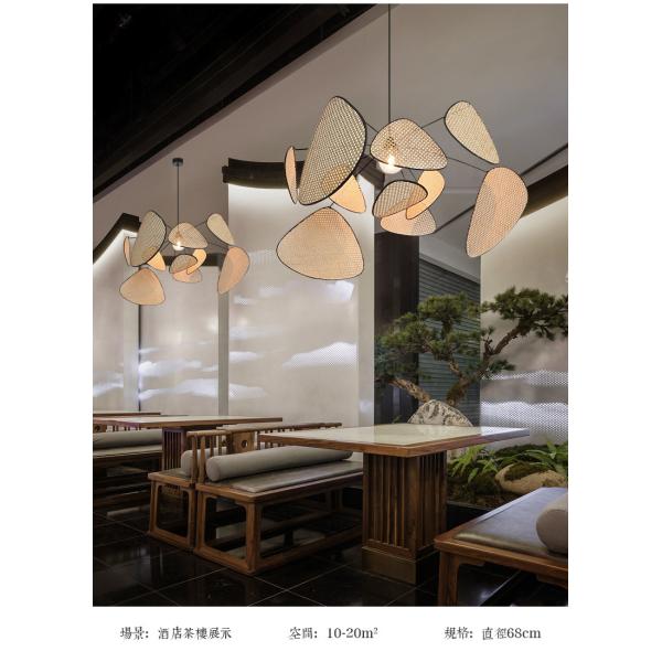 Bamboo Vintage Restaurant rattan woven lamp Dining Room Living Room Are Decor rattan pendant light(WH-WP-22)