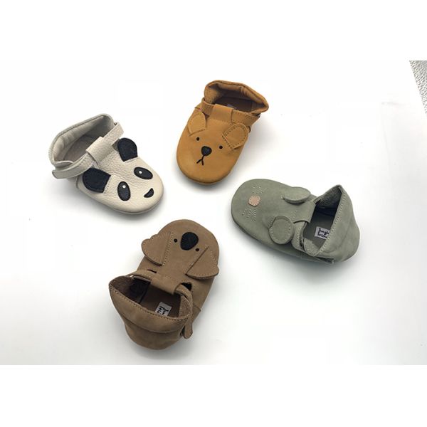 Boys Girls Cowhide EU19-22 Soft Soled Walking Shoes Pigskin Lining
