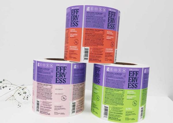 Adhesive VC Tube Printable Packaging Embossed Sticker Labels For Bottles