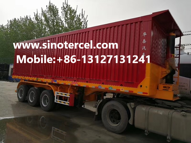 40-60T Tipper Semi Trailer 3 Axles Semi Tipper Trailer