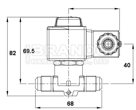 Castel Type SAE Flare Refrigeration Solenoid Valve