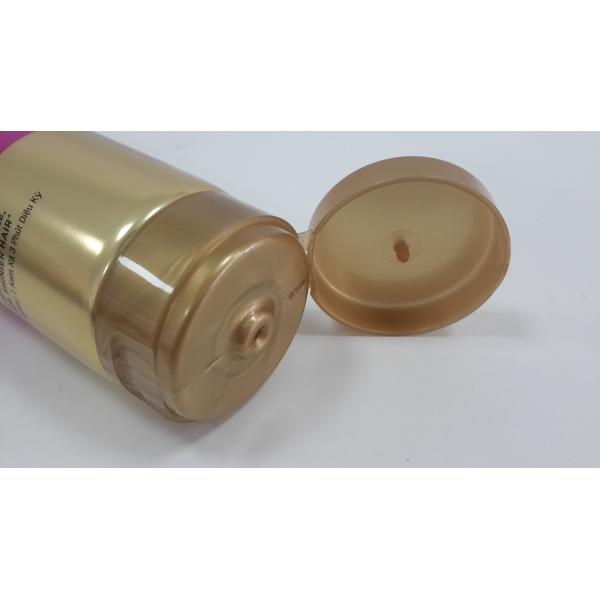 Материал ясных трубок покрытия трубки пластиковой упаковки алюминиевых косметических золотой сияющий