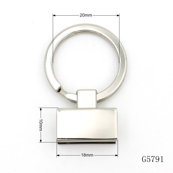 Trendy Metal Keyfob Key Ring 18mm Metal Key Chain Key Ring Leather Holder Accessories