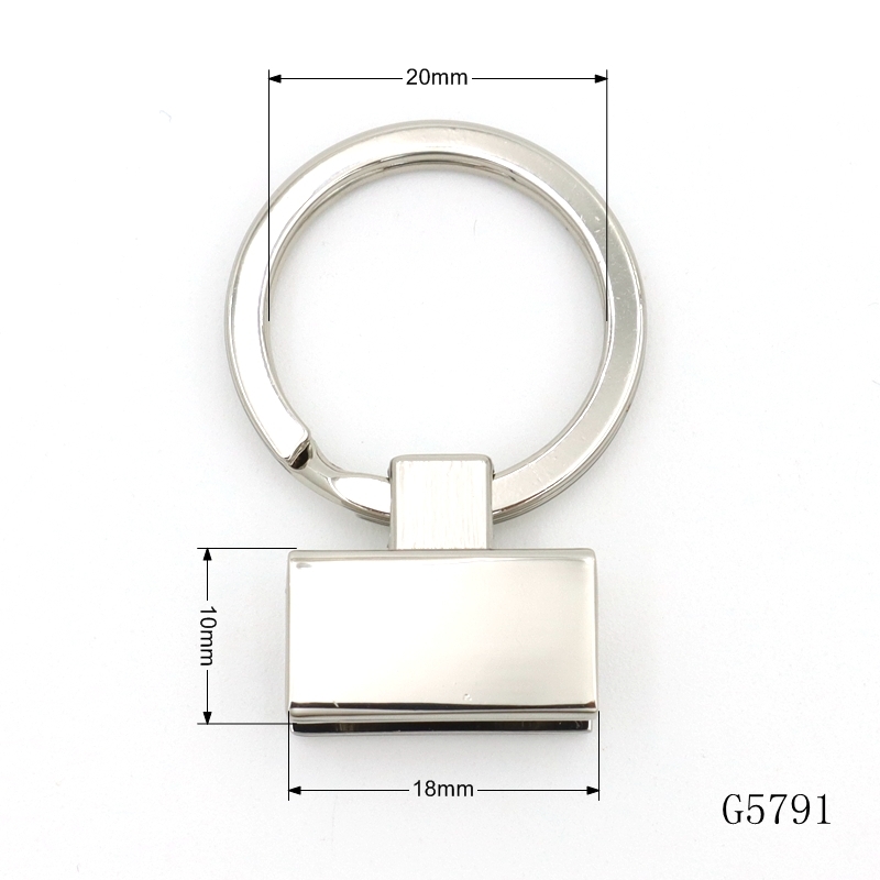 Trendy Metal Keyfob Key Ring 18mm Metal Key Chain Key Ring Leather Holder Accessories