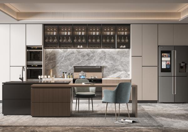 Modern Kitchen Cabinet with Granite Countertop Custom Design