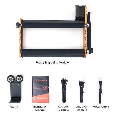 Surface Laser Engraver Rotary Roller Aluminum Alloy 303 SS Iron Silicone Plastic