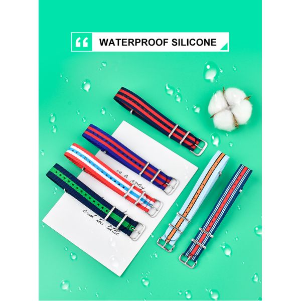 Adjustable Nylon Braided Strap · 18~26mm