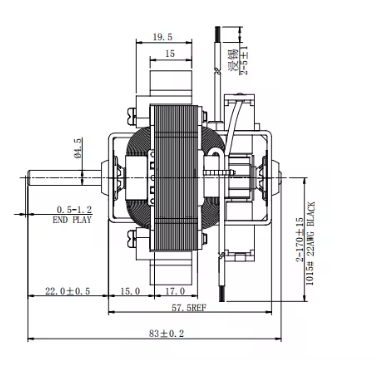 Hair Dryer Motor 35000RPM 0.38A IE 2 AC Universal Motor Aluminum Shell Driving Fans
