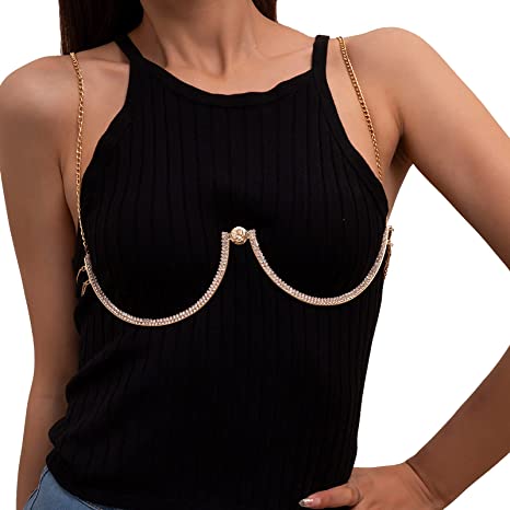 2025 Hot Wholesale Layered Rhinestone Body Chain Sexy Gold Body Belly Chain Beach Body Jewelry Party for Women and Girls