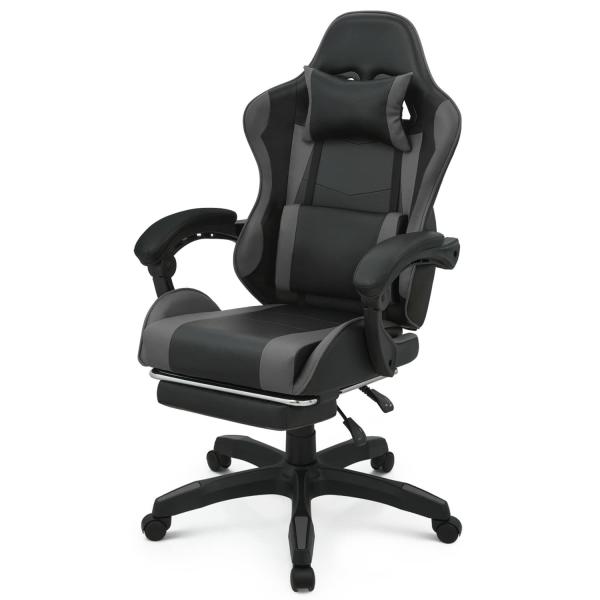 Computer Office Gaming Chair in Customized Color with Footrest Headrest Lumbar Support
