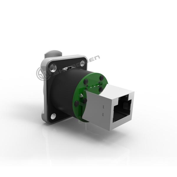 RJ45 Panel Mount Ethernet Chassis Connector Custom 8 Pin Plug Socket