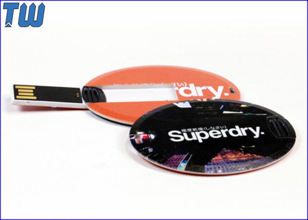 Oval Card Design USB Pen Drive Full Color Digital Printing Advertising Gifts