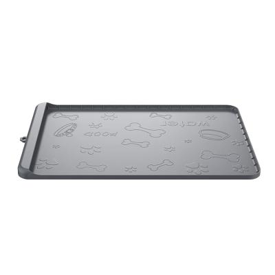Dog Food Mat Silicone Dog Mats With Pocket For Catches Spill And Residue