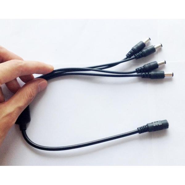 Copper 1 Female to 4 Male Power Supply Splitter Converter for CCTV Camera DVR 12V
