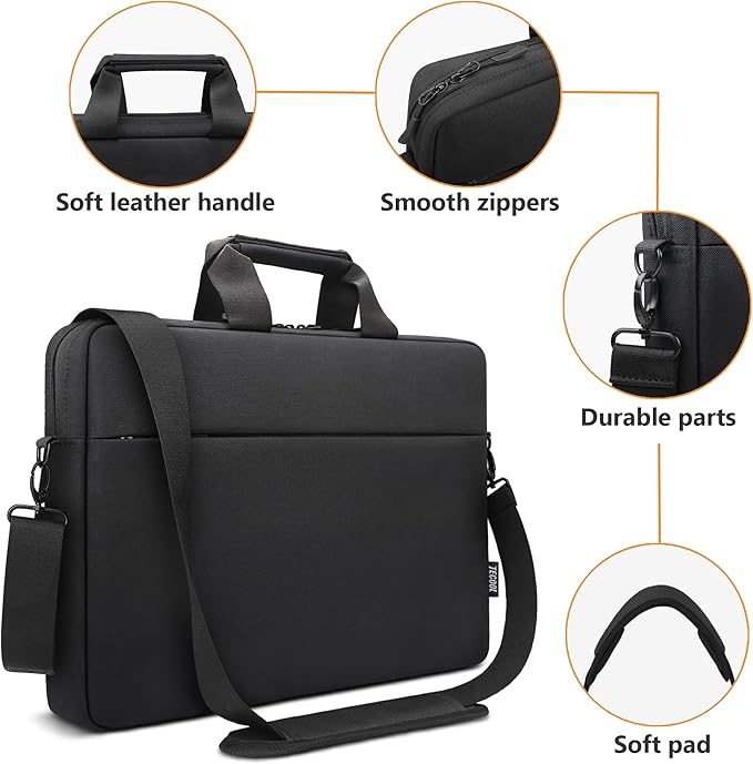 Laptop Bag Case Messenger Bag Computer Sleeve with Shoulder Strap Waterproof Briefcase Laptop Men Women Business Work Travel