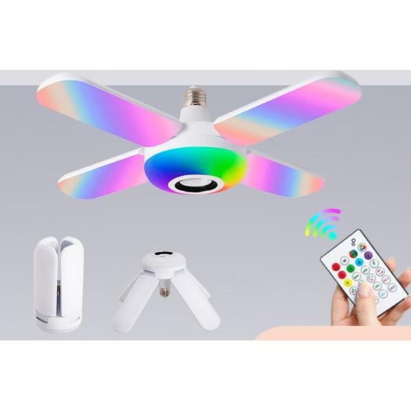 Креативная музыка с голубыми зубами светодиодные потолочные панели светильники четыре листья E27