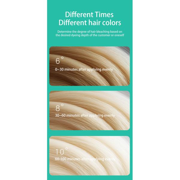 Safe and Ammonia-Free Hair Bleaching Powder Professional-Grade for All Hair Types Achieve Up to 8 Degrees of Hair Dyeing Effect