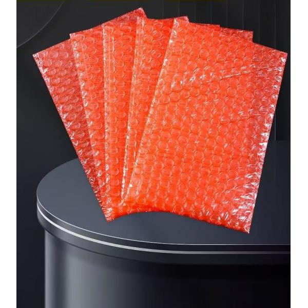 Circle Bubble Shape Red Bubble Film Bag Exceptional Cushioning and Protection for Your Products and Goods