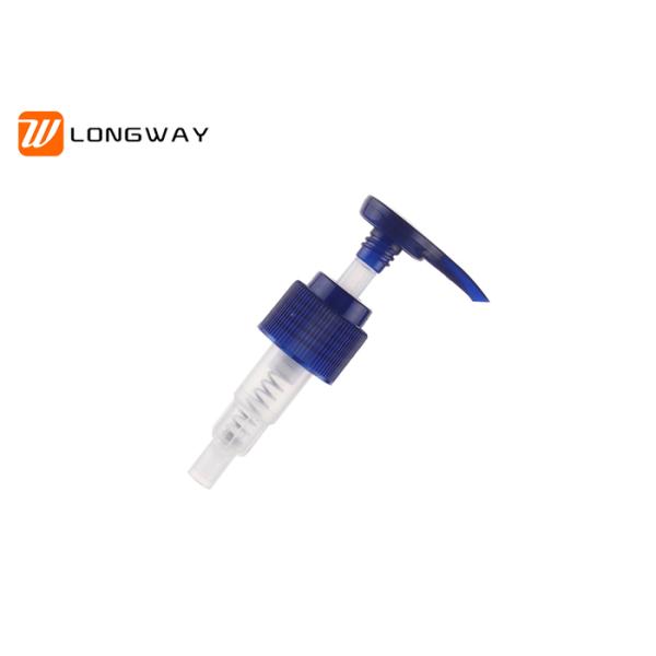 Compact Plastic Pump Shampoo Dispenser , Cream / Shower Gel Pump Blue Color