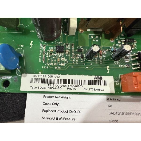SDCS-POW-4-SD 3ADT315100R1012 ABB Power Supply for DCS800 Drives OEM