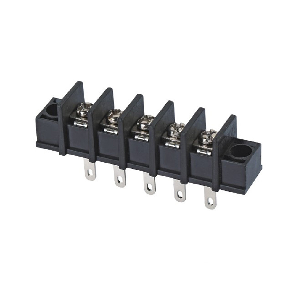 8.25mm/0.325' in Pitch PCB Barrier Terminal Block dip 180°  with flage 300V/20A With Approve Connector