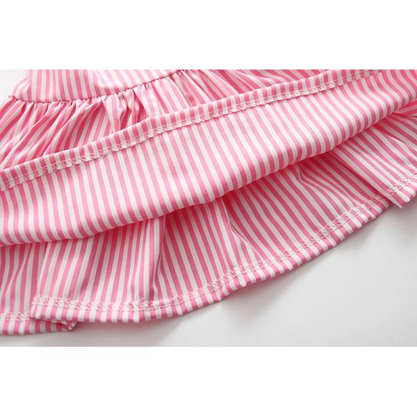 80cm Polyester Summer Children'S Clothing Pink Dress Suit For Baby