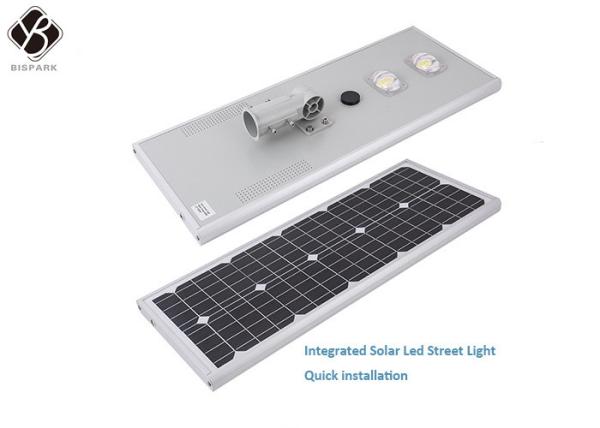 100W Motion Sensor Solar Panel Street Light , All In One Solar Street Light 2700 - 6500K