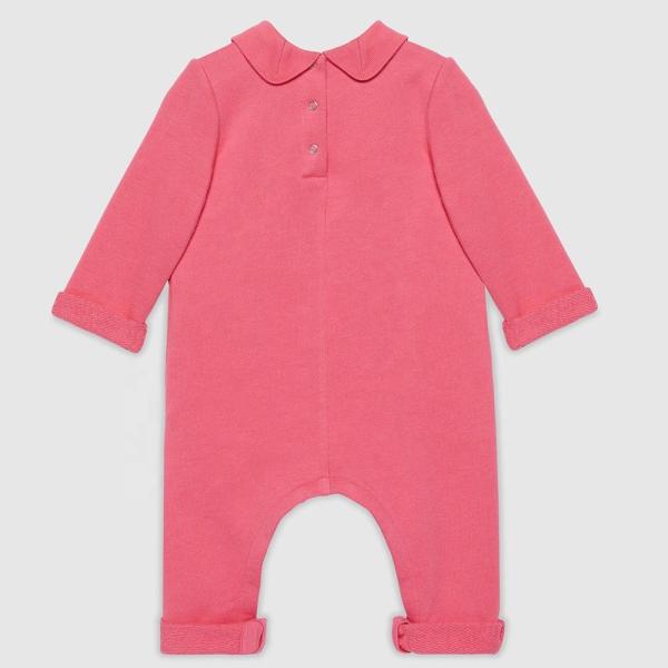 igh Quality Unisex CVC Fabric Cotton Baby Rompers Long Sleeve Solid Color Infant Clothing
