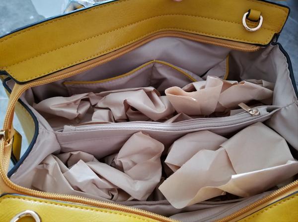 hot Famous Classical colourful Top quality famous women casual tote bag with strip PU leather handbags bags.