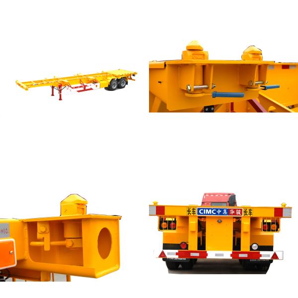 CIMC 2 Axle Skeletal Semi Trailer for 20ft Container 28T Landing Gear 13T Axle Included