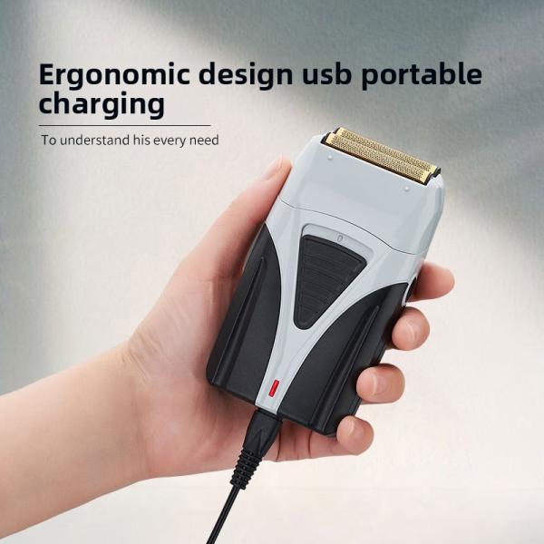 Rechargeable Electric Shaver with 1200mAh Battery and Digital Display for Men's Grooming