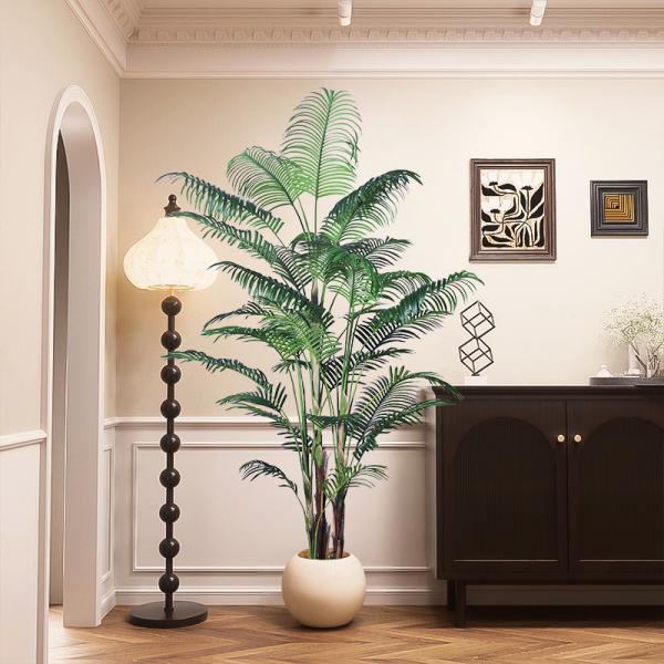 5ft 6FT 7ft Fake Tropical Palm Plant, Artificial Palm Tree, Pre Potted Faux Greenry Plant for House Living Room Outside Patio Office 