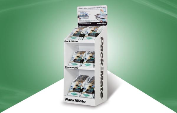 Stable Three Shelf Cardboard Display Stands for Underware Fashion Products