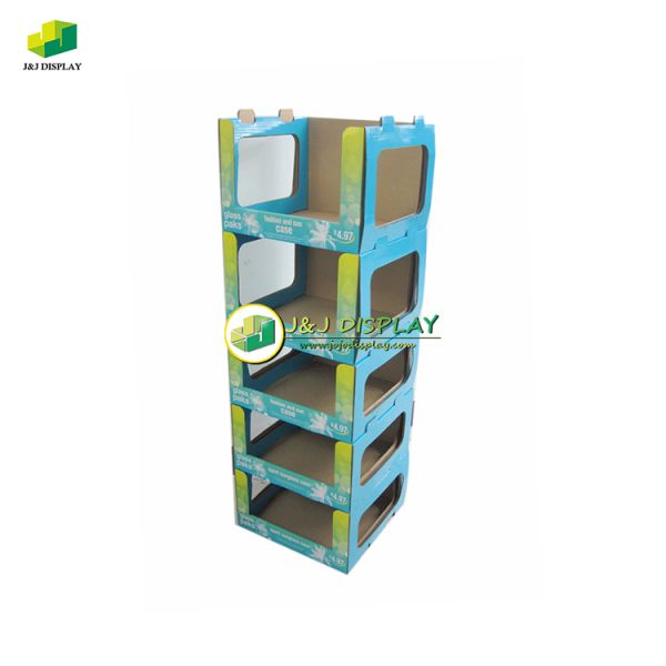 Advertising Exhibition Pop Corrugated Cardboard Display Foldable Customized