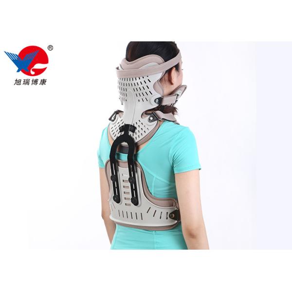 Adjustable Head Neck Chest Medical Orthosis With Aluminum Alloy And Plastic Plate