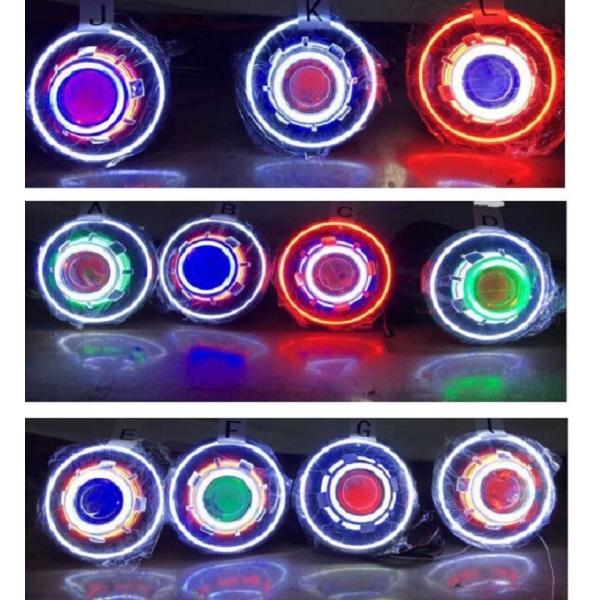 7 Inch Round LED Demon Eye Halo Headlights For Jeep Wrangler