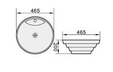 Ceramic basin sanitary ware bathroom shower hair shampoo cabinet mounted wall round vanity basin