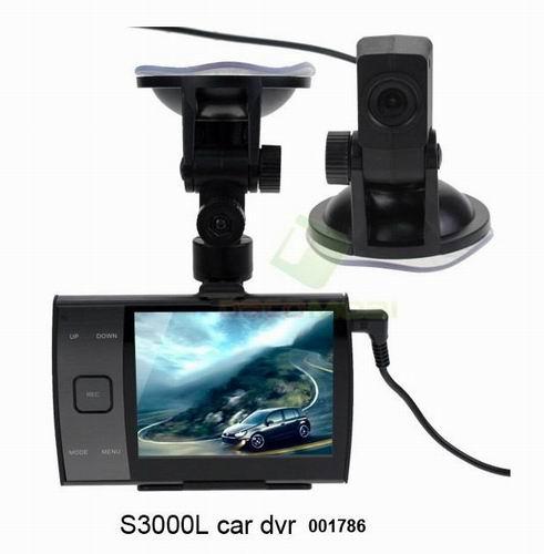 Best Dual Lens 3.5'' HD LCD Cycle Recording 120 Degree Wide Angle Car Black Box