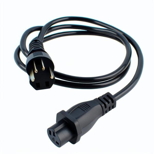 10A IEC Female End C20 To C13 Electric Power Cord VDE 2 Ft Black Extension Cord