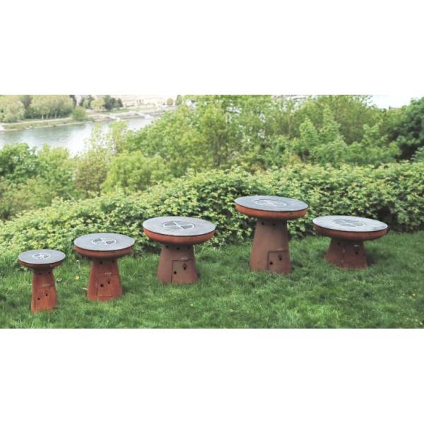 На открытом воздухе варя древесина барбекю горя гриль угля камина Corten стальной