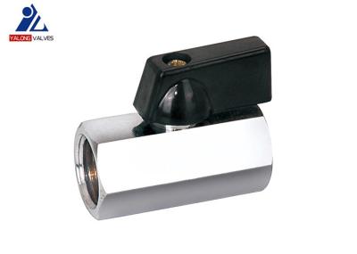 Aluminum Handle 0.8MPa Brass Mini Ball Valve ISO228 Chrome Plated Ball Valve
