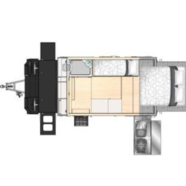 Le seul double poids de remorque de campeur de personne de l'axe 2 varie la petite remorque d'Off Road