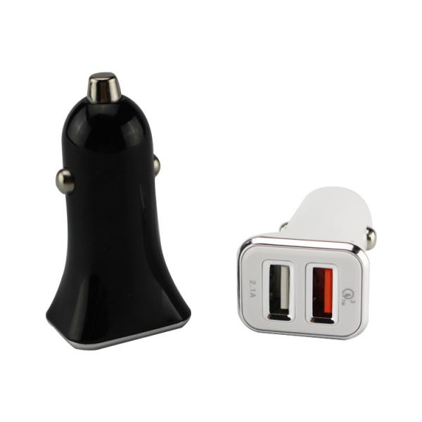 Qc3.0 Electric Station Rapid Cell Phone Car Charger Dual Usb Ports For Iphone