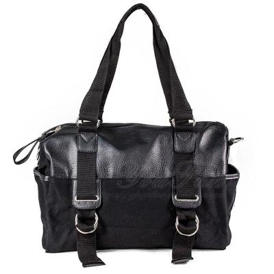 Foldable Cosmetic Toiletry Bag Premium Leather And Canvas Material Made