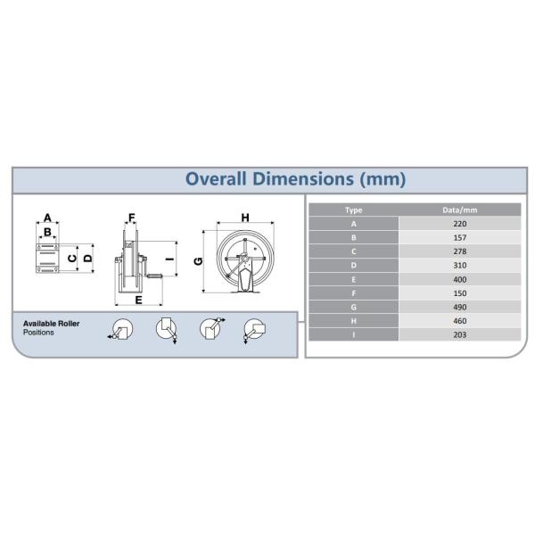 Manual Hose Accessories AISI 304 S.STEEL Air Water Hose Reel